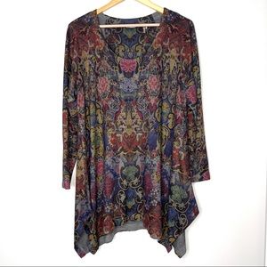 Soft Surroundings Scoop Neck Paisley Floral Tunic